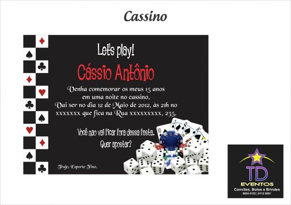 Arte para convite - Cassino